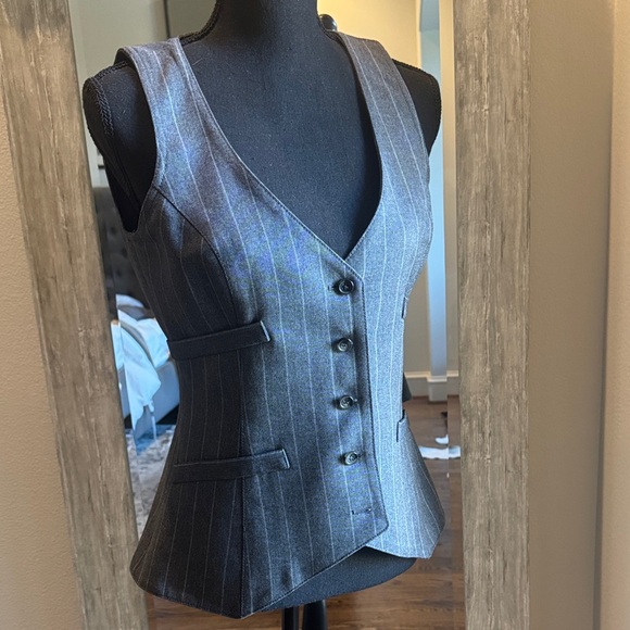 Smythe Charcoal Pinstripe Vest - Picture 1 of 6